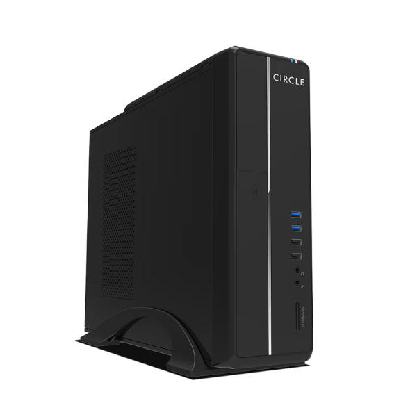 Circle Stick M2 3.0 with SMPS (M-ATX) Mini Tower Cabinet (Black)
