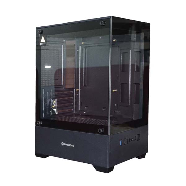 Consistent Computer PC Case (CIP501) Black Nebula Computer Case/Gaming Cabinet – Black | Support ATX, M-ATX, ITX