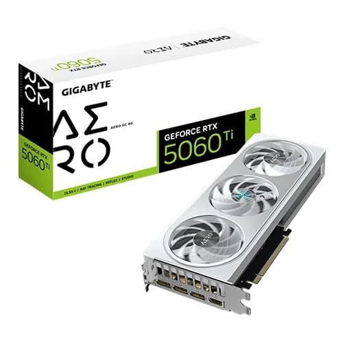 Gigabyte GeForce RTX 5060 Ti Aero OC 8GB GDDR7 Graphic Card (GV-N506TAERO OC-8GD)