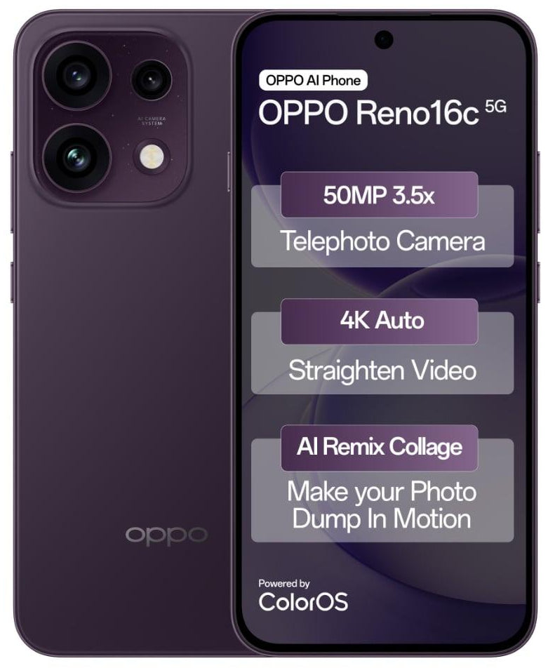 OPPO Reno16c 5G (Twilight Violet, 256 GB) (12 GB RAM)