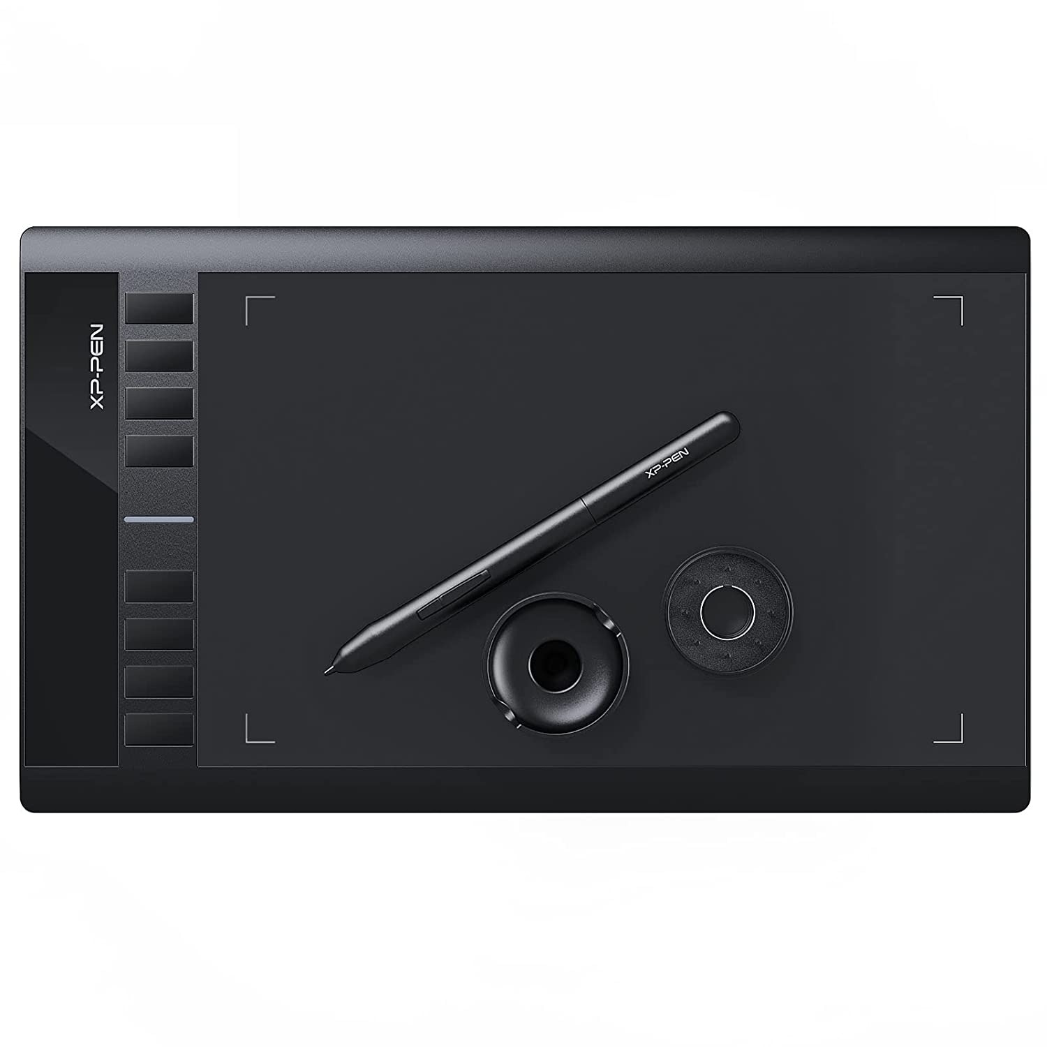 XP-PEN Star03 V2 8192 Levels of Pressure Sensitivity, Battery-Free Stylus, 8 Shortcut Keys and 8 nibs Graphics Drawing Tablet Pen (Black, 10 x6 Size)