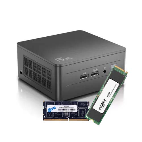 ASUS Intel NUC 13 Pro Kit Mini PC with 13th Gen Core i3-1315U 8GB DDR4 RAM 480GB Nvme SSD