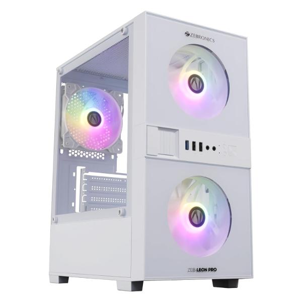 ZEBRONICS Leon PRO Premium Gaming Cabinet (White)