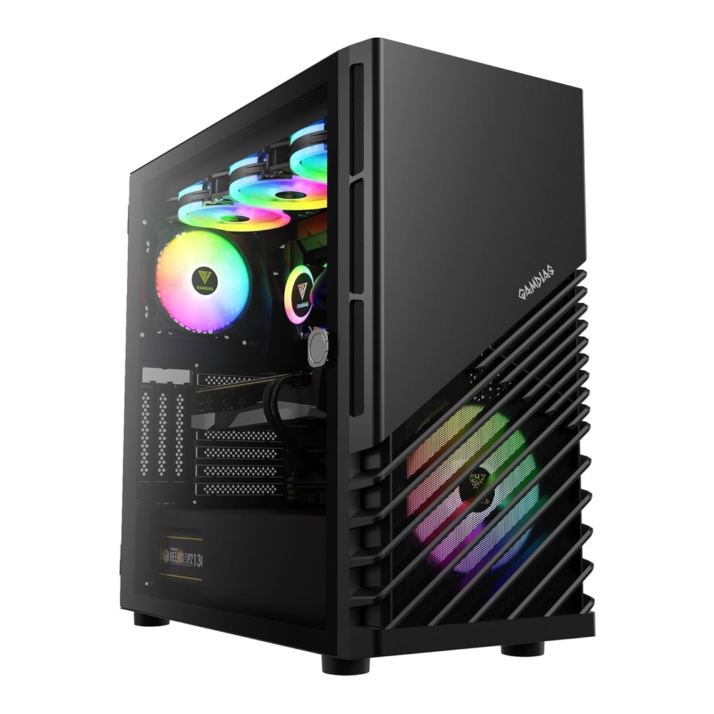 GAMDIAS Argus M4 ARGB ATX Mid Tower Gaming Case (Black)