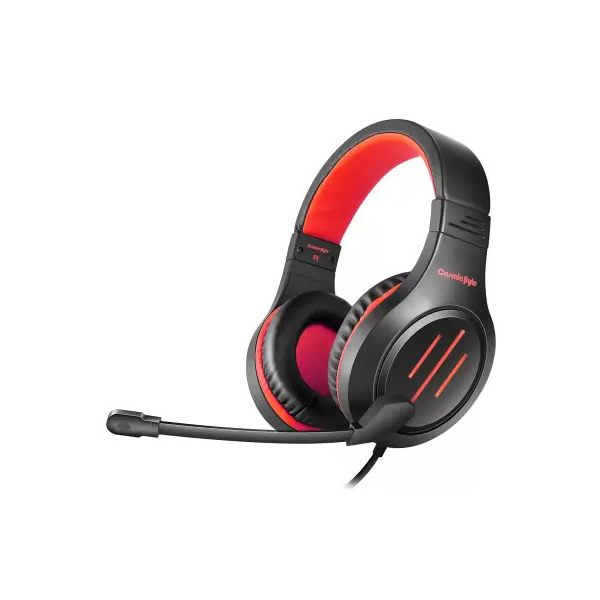 Cosmic Byte Blazar Wired Over-Ear Headphone with mic for PC, Mobiles, PS5, PS4, Xbox One, Tablets – Red
