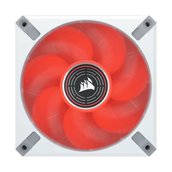 Corsair ML120 LED Elite 120mm Red LED Cabinet Fan (Single Pack – White Frame)