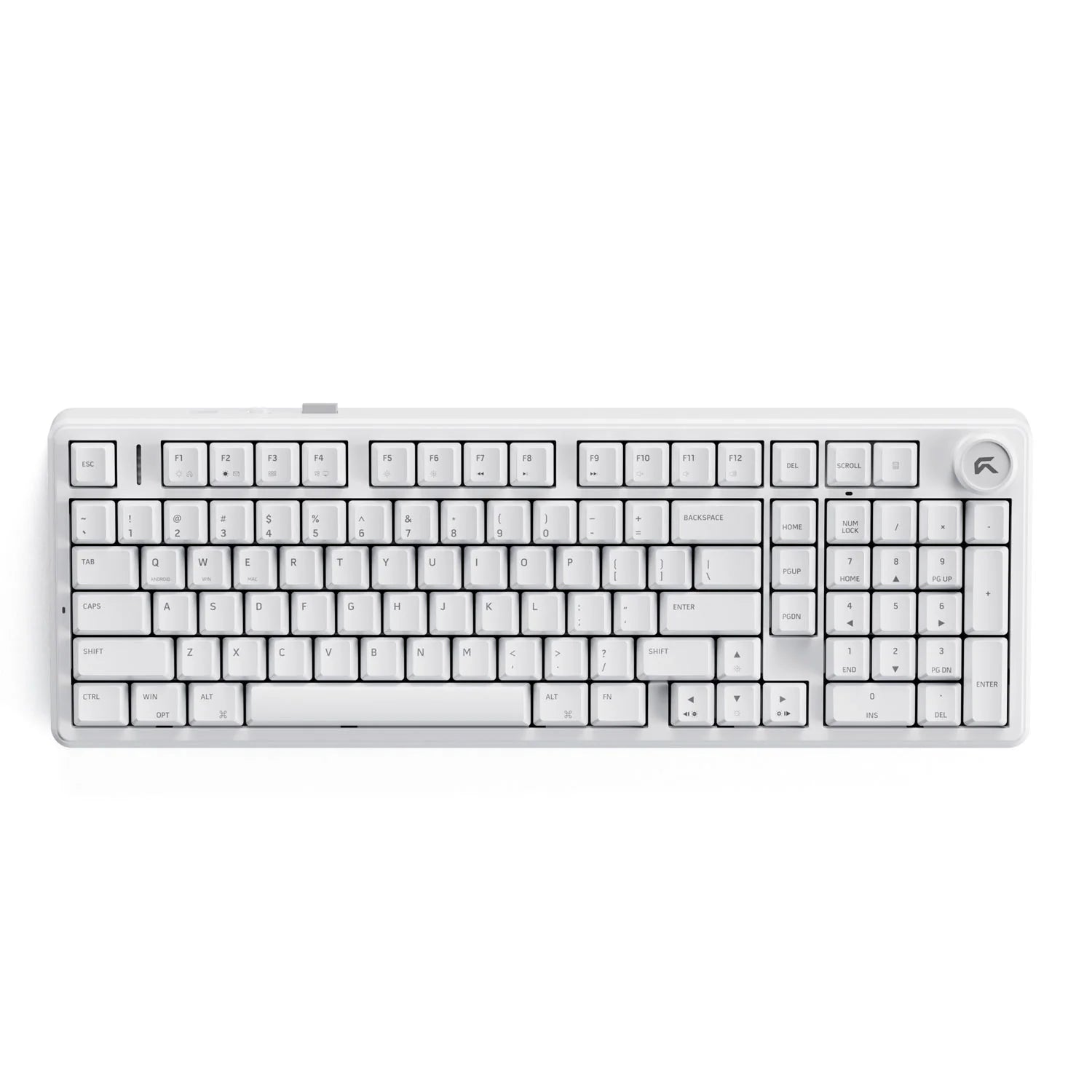 Cybeart Akula 99 Compact Full-Size Tri-Mode Wireless RGB Mechanical Keyboard White