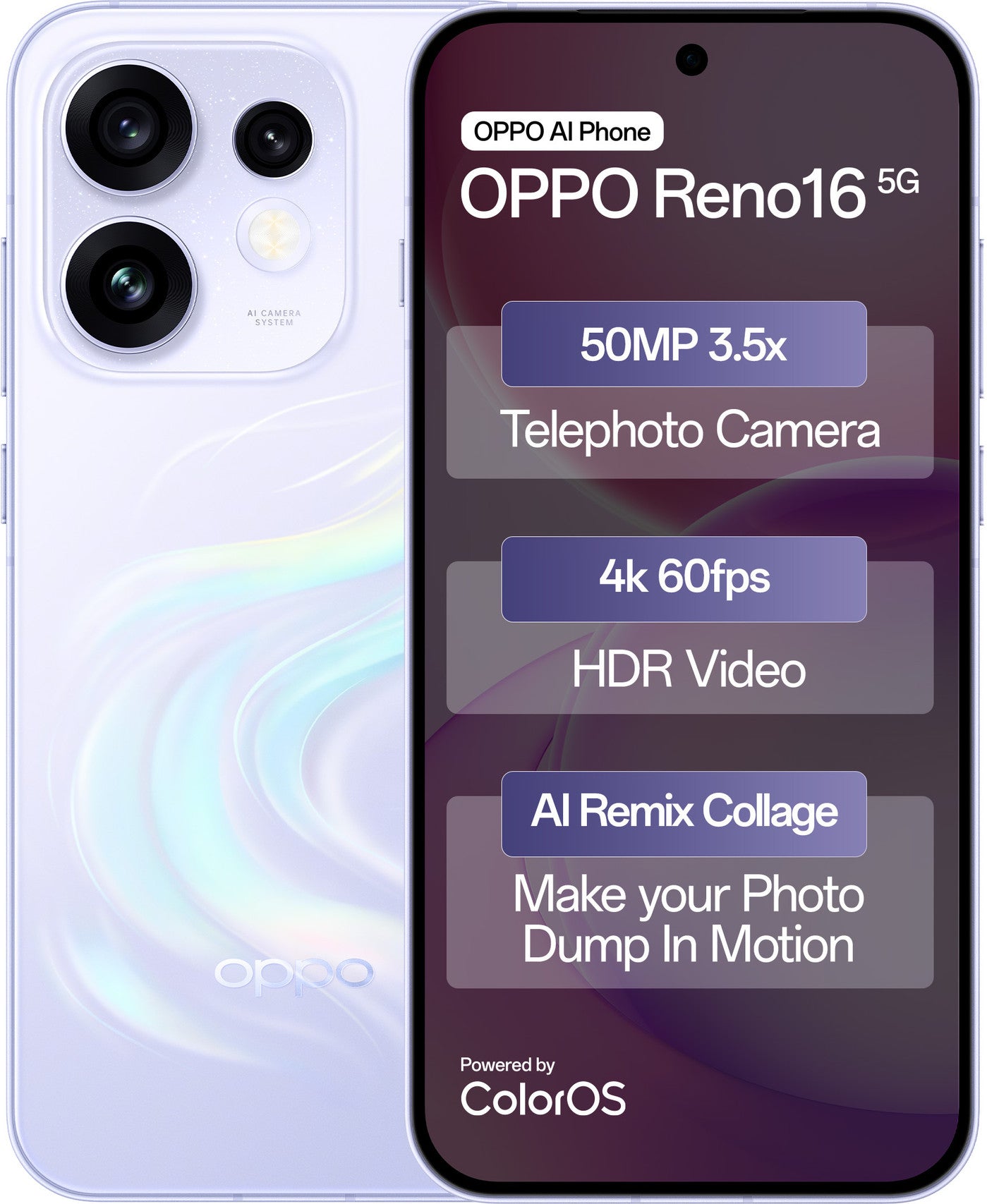 OPPO Reno16 5G (Stellar Purple, 256 GB) (8 GB RAM)