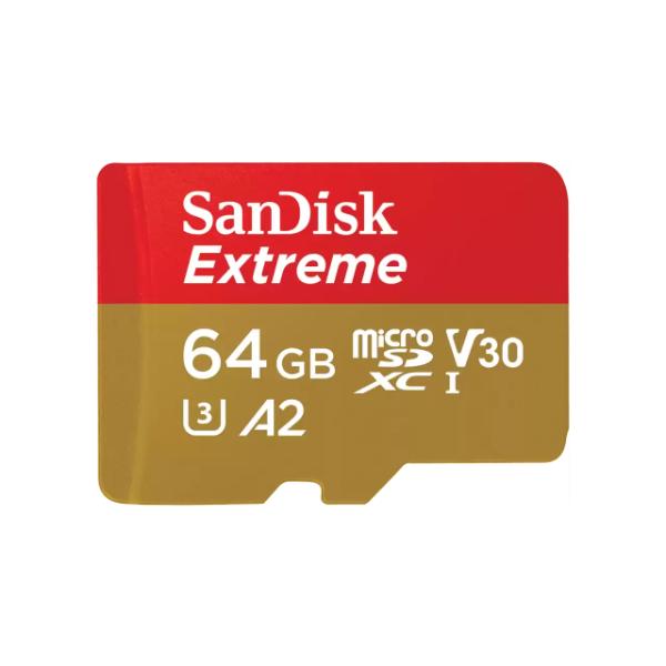 SanDisk Extreme microSDXC UHS-I CARD – 64GB