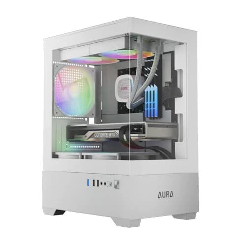 Gamdias Aura GC9M ARGB M-ATX Mini Tower Case (White)