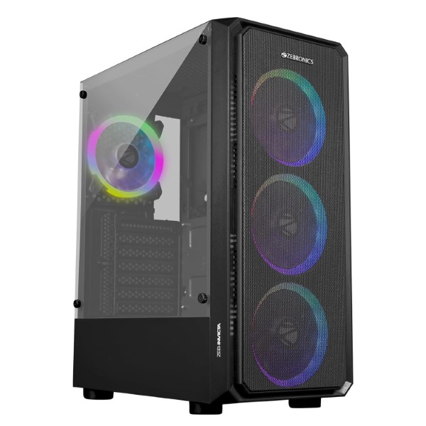 ZEBRONICS Invicta Mid-Tower Premium Gaming Cabinet