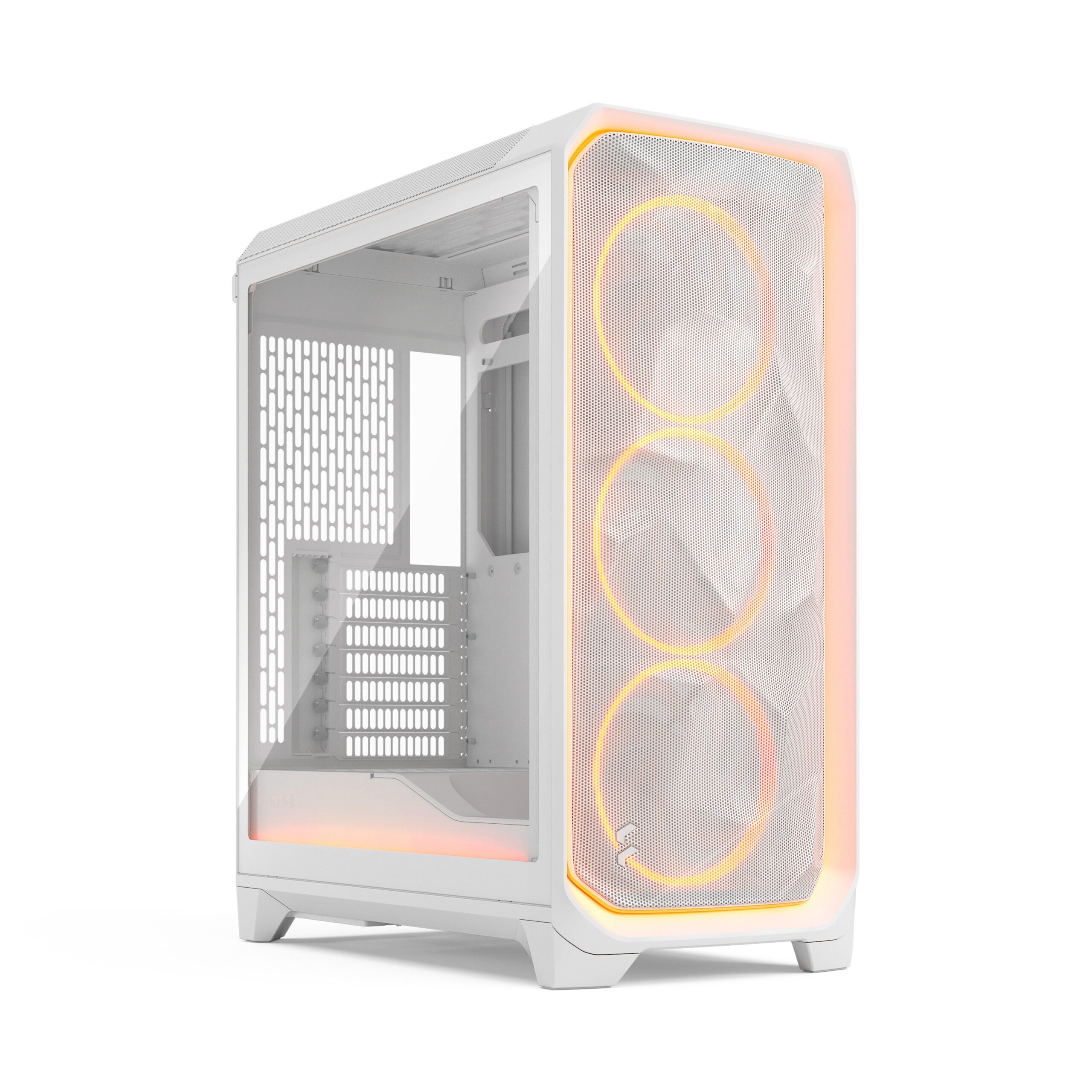 Fractal Design Meshify 3 Ambience Pro RGB White TG Clear Tint ATX Mid Tower High Airflow PC Case