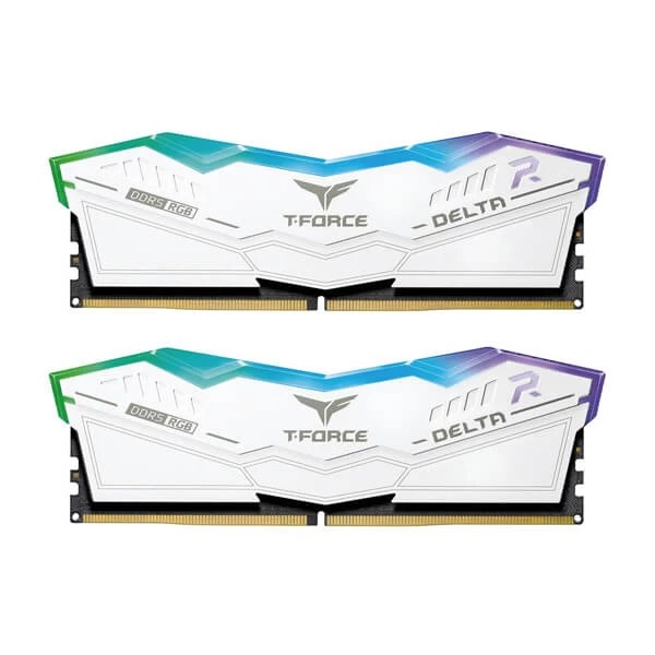 TeamGroup T-Force Delta RGB 64GB (32GBx2) DDR5 5600MHz Desktop RAM (White)
