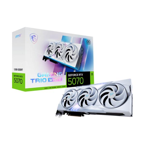 MSI RTX 5070 Gaming Trio OC 12GB GDDR7 Graphic Card White