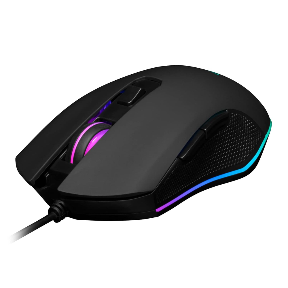 GAMDIAS AURA GS2 Multicolor Gaming Mouse (3600 DPI, 6 Buttons, Black)