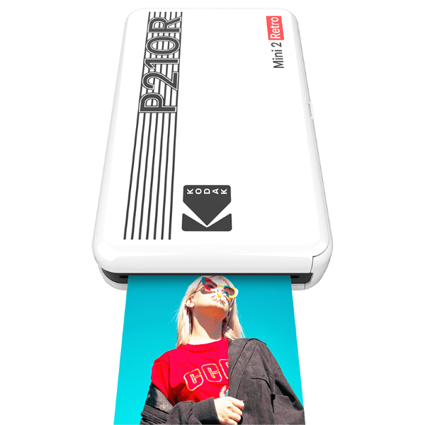KODAK Mini 2 Retro 4PASS Portable Photo Printer (White)
