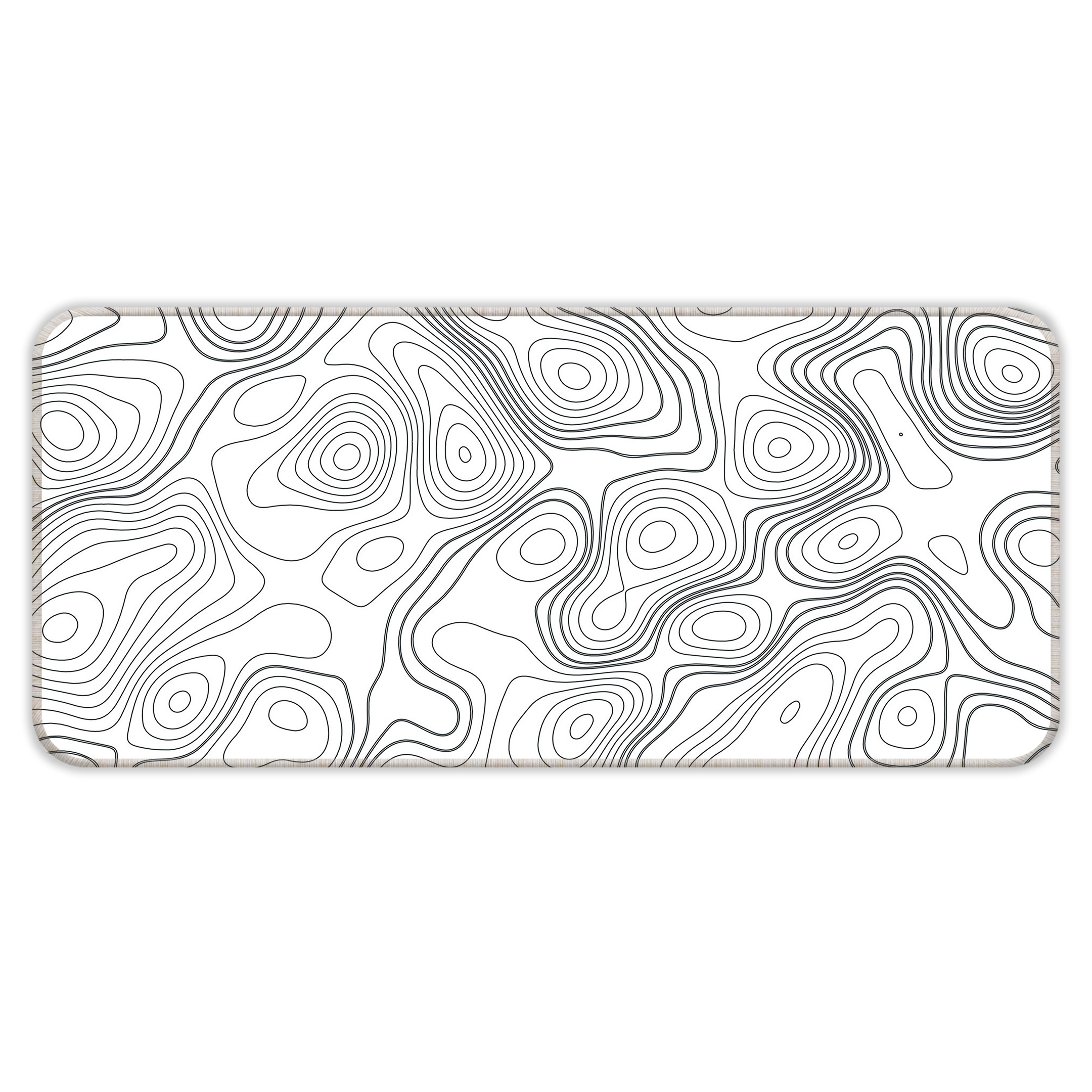 White Topography – E-XL Mousepad