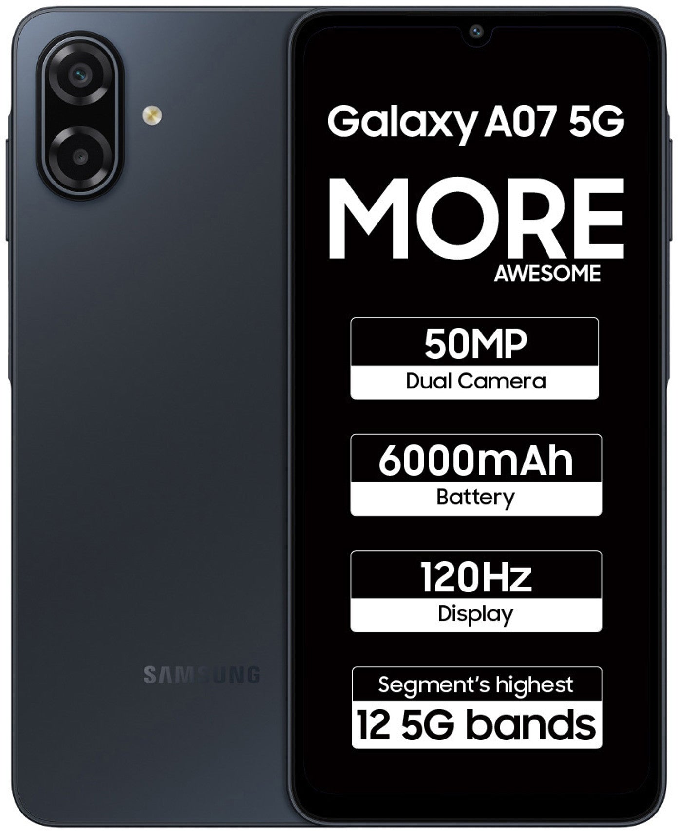 Samsung Galaxy A07 5G (Black, 128 GB) (4 GB RAM)