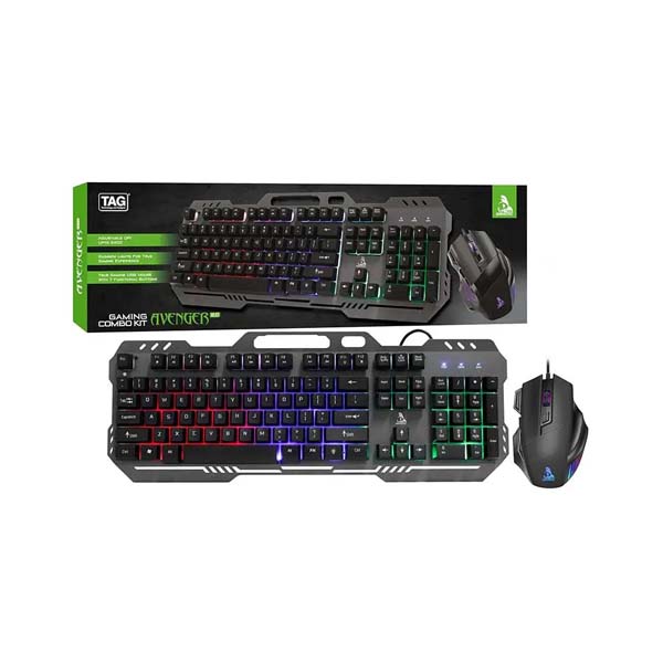 TAG GAMERZ Avenger 2.0 RGB Gaming Keyboard and Mouse Combo Set