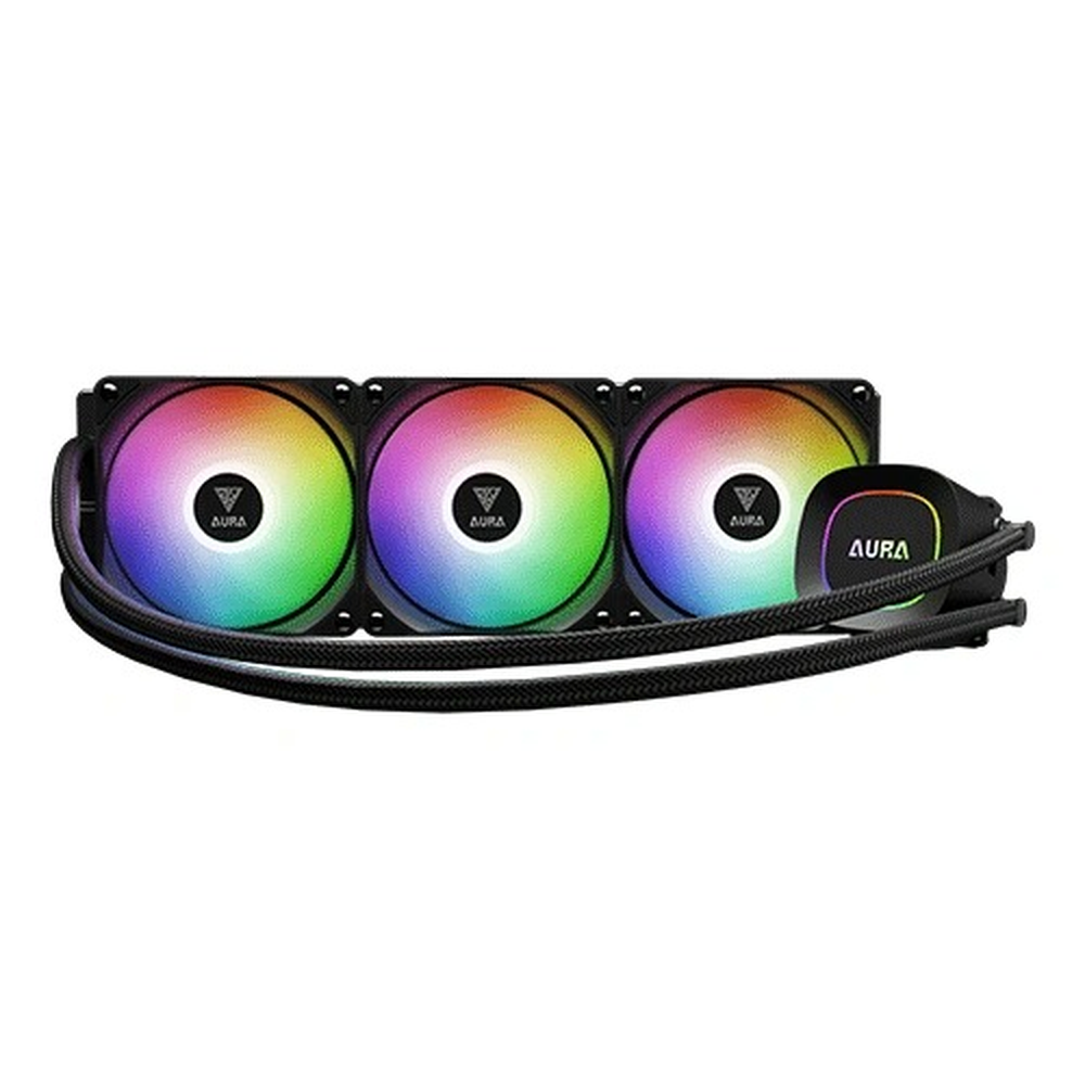 GAMDIAS AURA GL360 LITE ARGB 360mm CPU Liquid Cooler (Triple 120mm PWM Fans, Copper Base, Intel LGA 1851/1700 & AMD AM5/AM4)