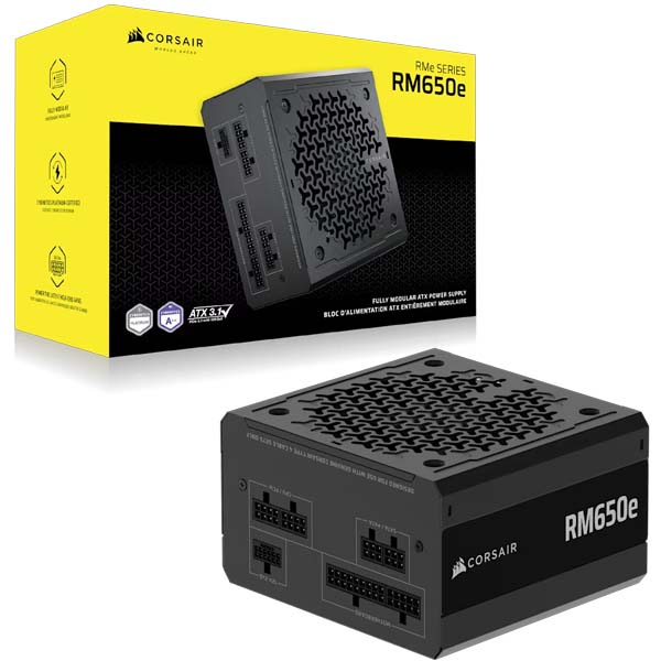 Corsair RMe Series RM650e Fully Modular Low-Noise ATX Power Supply (CP-9020302-IN)