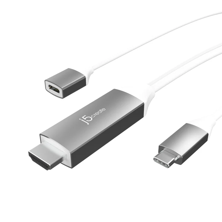 j5create JCC155G USB-C to 4K HDMI Cable With PD100W Pass-Through