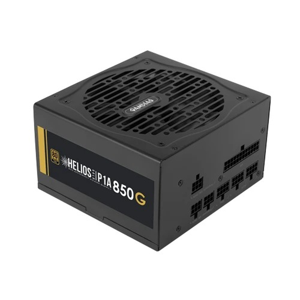 GAMDIAS HELIOS P1A-850G 850W 80+ Gold Fully Modular ATX Power Supply (120mm Hydraulic Fan, Flat Cables, ATX12V v2.52)