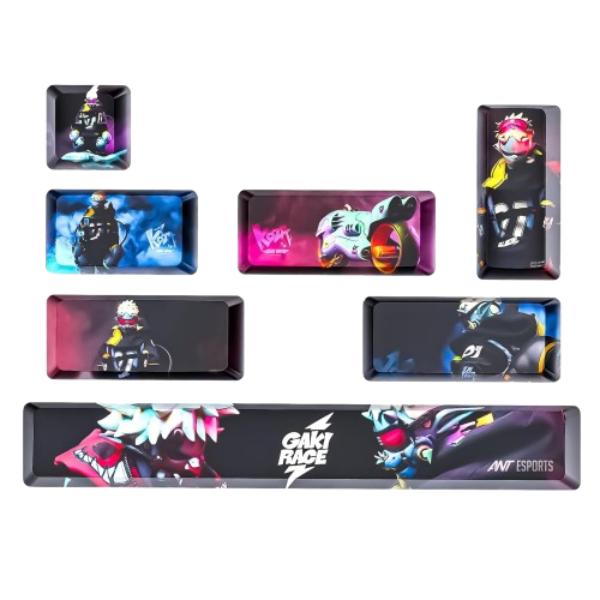 Ant Esports PBT Keycaps Switches for Mechanical Keyboard| Battle Race Anime_Mutlicolor