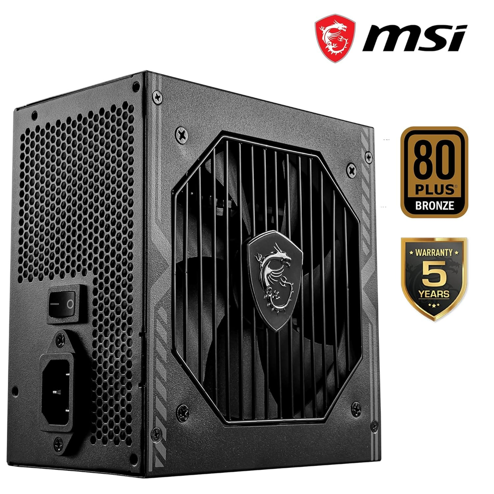MSI MAG A550BN 550W 80+ Bronze Non-Modular Power Supply Unit