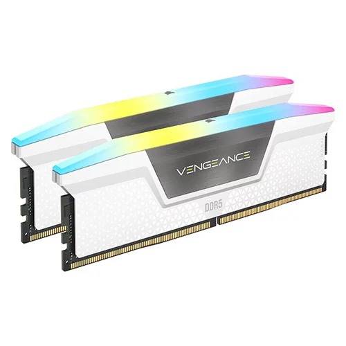 Corsair Vengeance RGB 32GB (16GBx2) 6000MHz DDR5 Desktop RAM White (CMH32GX5M2E6000Z36W)