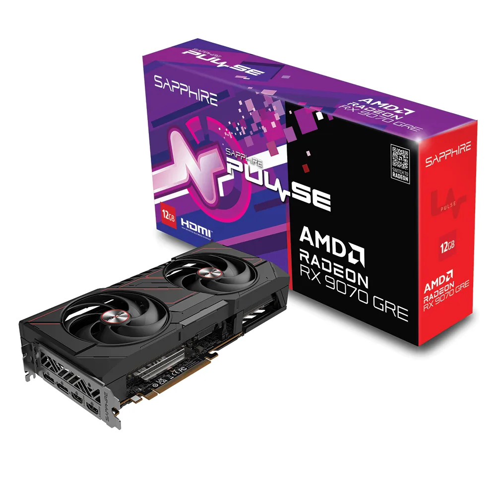 Sapphire PULSE Radeon RX 9070 GRE OC 12GB Graphics Card