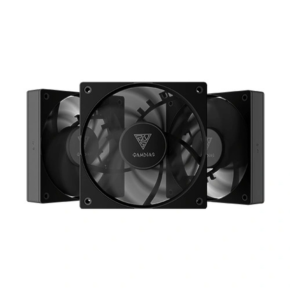 GAMDIAS NOTUS M1-1203 Performance 120mm Case Fan Triple Pack (Black, 400–1600 RPM, 57.56 CFM, 25 dBA, Hydraulic Bearing)