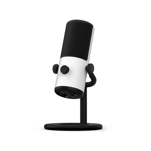 NZXT Capsule Mini Small Cardioid USB Gaming Microphone – White AP-WMMIC-W1