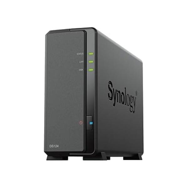Synology DiskStation DS124 Network Attached Storage Drive (Black)