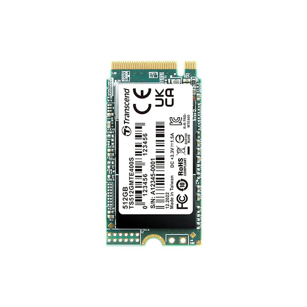 Transcend 512GB | PCIe M.2 SSD 400S | 42mm | MTE400S | 3D NAND Flash | NVMe PCIe Gen3 x4 | up to 2,000/1,100 MB/s | 100 TBW | 5 Yrs. Warranty
