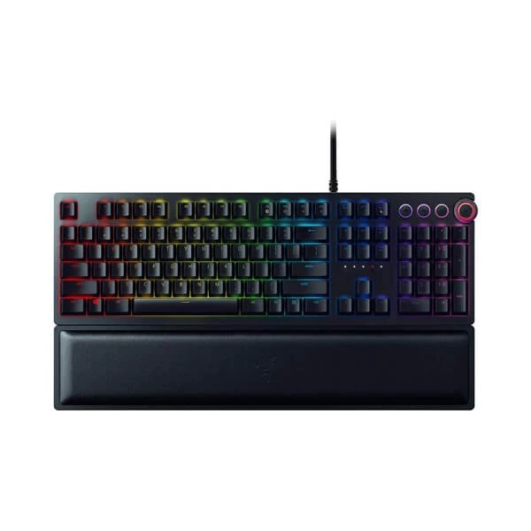 Razer Huntsman Elite Mechanical Gaming Keyboard Light And Clicky Optical Purple Switches, Black