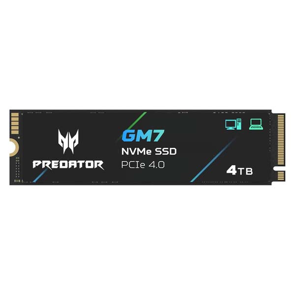 Acer Predator GM7 4TB M.2 2280 PCIe Gen 4 x4 NVMe 2.0 SSD