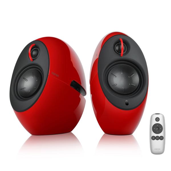 Edifier e25HD 2.0 Bluetooth Multimedia Speaker, 74W RMS, Hi-Res Audio, LDAC, Optical & AUX Inputs, Touch & Remote Control, Elegant Design- Red