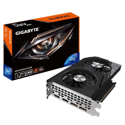 Gigabyte Intel ARC A380 WindForce OC 6GB GDDR6 Graphic Card GV-IA380WF2OC-6GD
