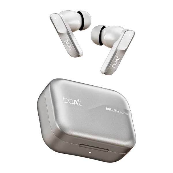 Boat Airdopes 800, Dolby Audio, Adaptive EQ by Mimi TWS Ear Buds Wireless Earphones with mic (Interstellar White)