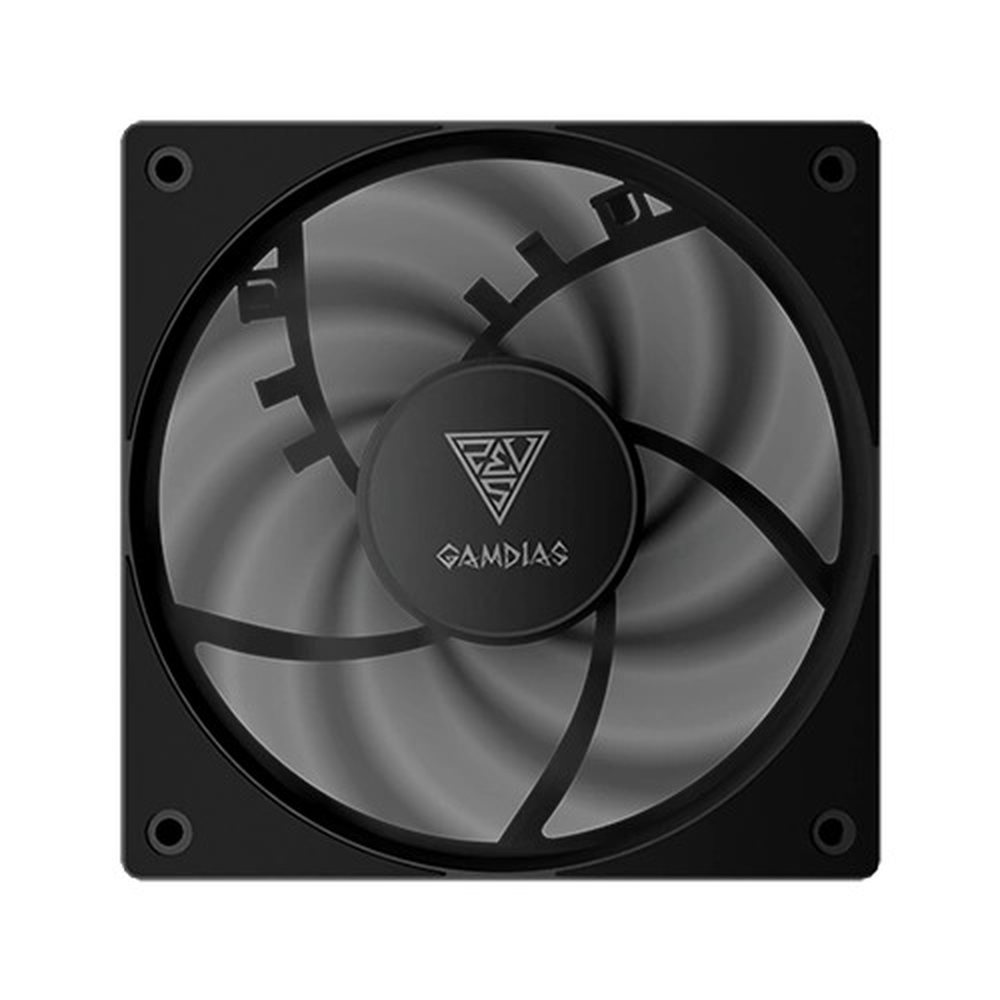 GAMDIAS NOTUS M1-1201 120mm Black PWM Case Fan (400–1600 RPM, 57.56 CFM, 25 dBA, Hydraulic Bearing)