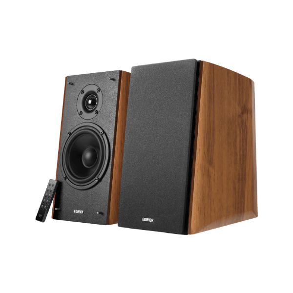 Edifier R2000DB Powered Bluetooth Bookshelf Speakers – Near-Field Studio Monitors – Optical Input – 5 inch Subwoofer – 120 Watts RMS – Warm Oak