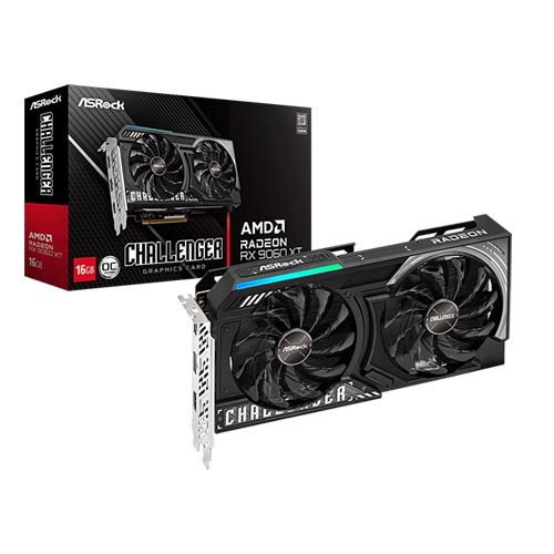 Asrock AMD Radeon RX 9060 XT Challenger 16GB OC Graphic Card RX9060XT CL 16GO