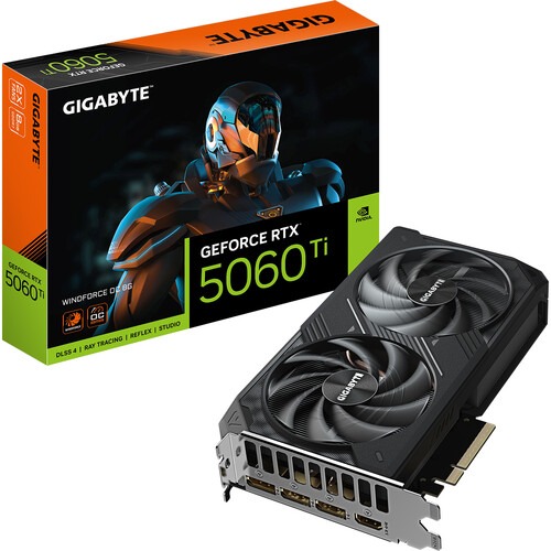 Gigabyte GeForce RTX 5060 Ti Windforce OC 8GB GDDR7 Graphic Card (GV-N506TWF2OC-8GD)