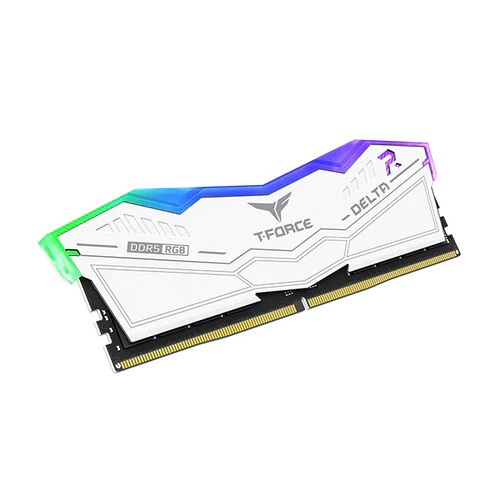Teamgroup T-Force Delta RGB 16GB (1x16GB) DDR5 6000MHz CL38 Desktop Ram (White)