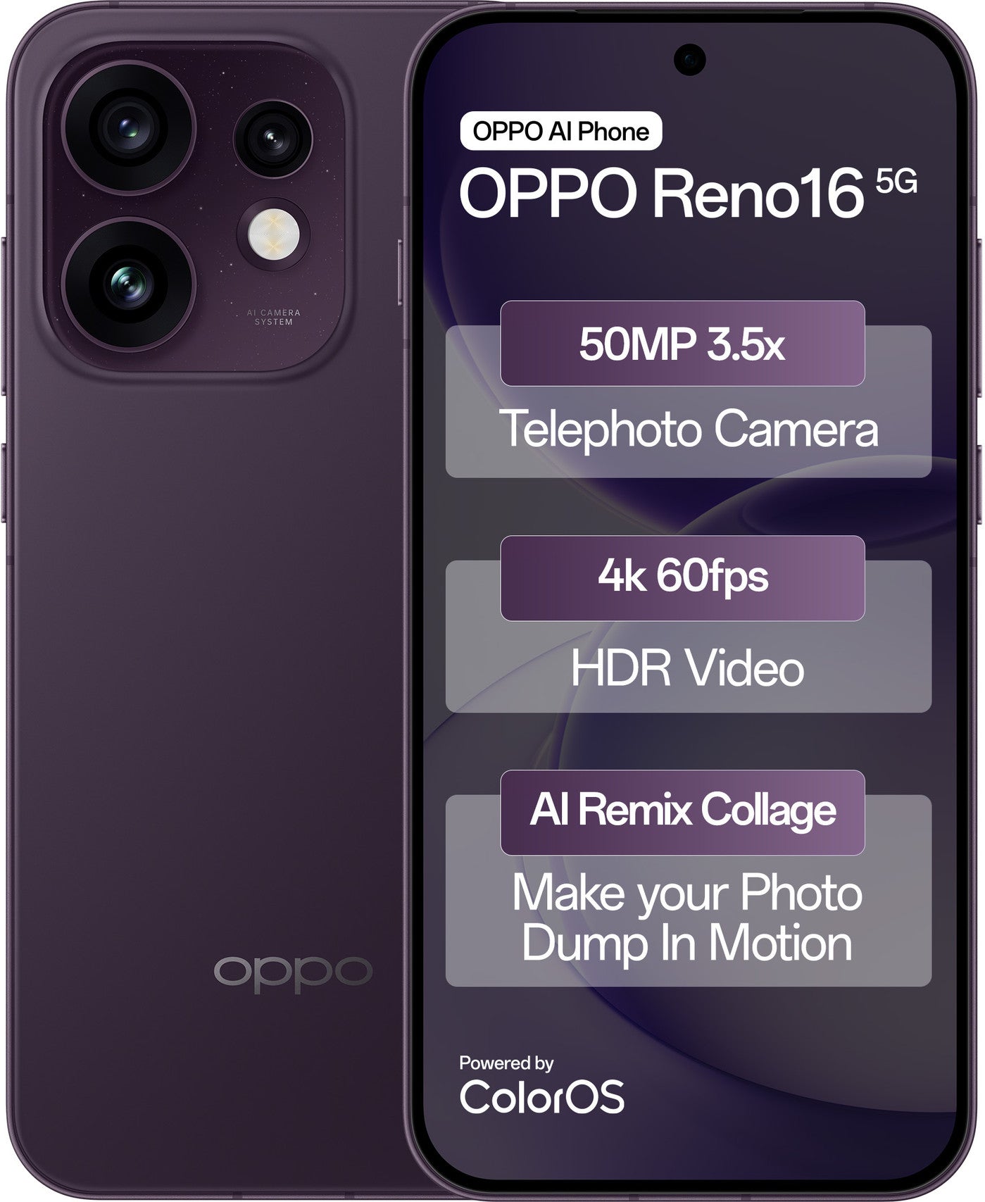 OPPO Reno16 5G (Twilight Violet, 256 GB) (8 GB RAM)
