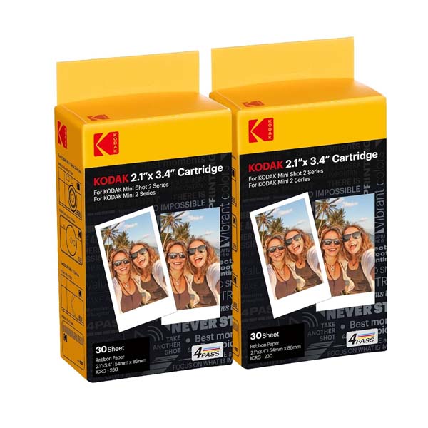 KODAK 4PASS All-in-one Film Cartridge (2.1×3.4 inches) 60 Sheets