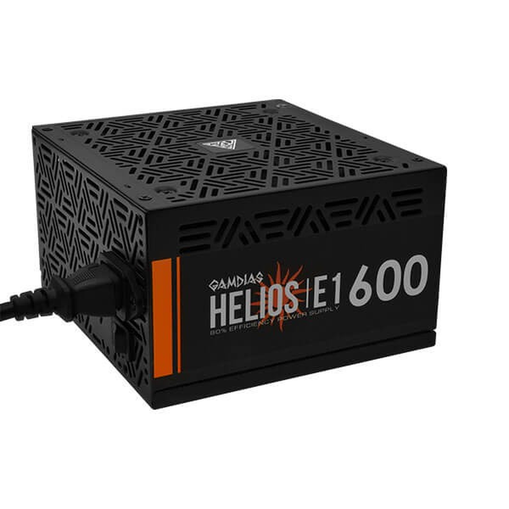 GAMDIAS HELIOS E1-600 600W 80+ Non-Modular ATX Power Supply (120mm Fan, Dual PCIe, 3-Year Warranty)
