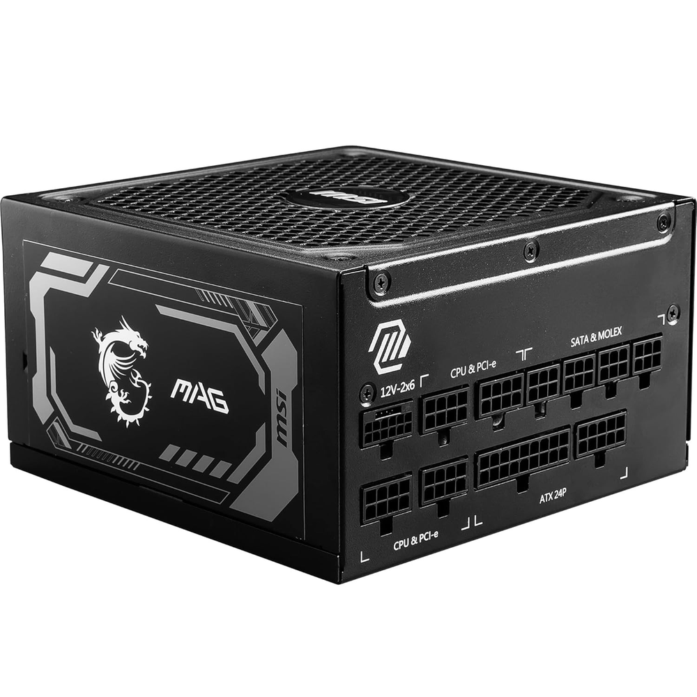 MSI MAG A1250GL PCIE5 1250W 80+ Gold Fully Modular PCIe 5.0 ATX 3.1 Power Supply Unit
