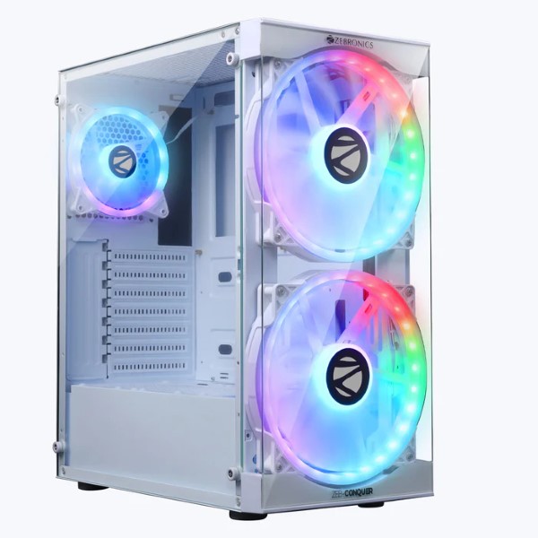 Zebronics Conquer Gaming Cabinet White